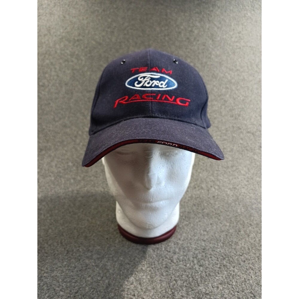 Team Ford Racing Charter Member Snap Back Blach Logo Hat Adjustable